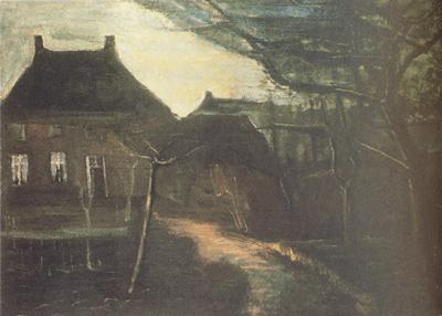 Vincent Van Gogh The Parsonage at Nuenen by Moonlight (nn04) Sweden oil painting art
